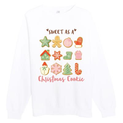 Sweet As A Christmas Cookie Cute Holiday Premium Crewneck Sweatshirt