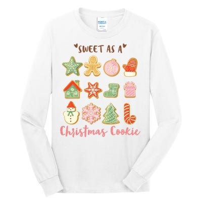 Sweet As A Christmas Cookie Cute Holiday Tall Long Sleeve T-Shirt