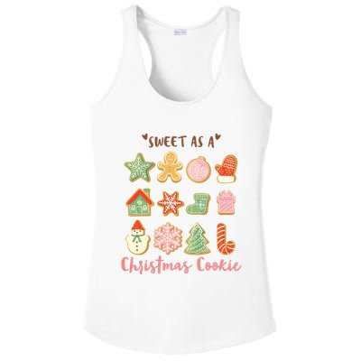 Sweet As A Christmas Cookie Cute Holiday Ladies PosiCharge Competitor Racerback Tank