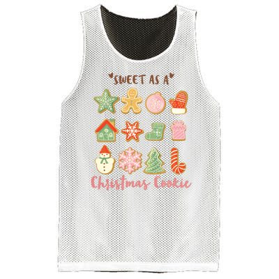 Sweet As A Christmas Cookie Cute Holiday Mesh Reversible Basketball Jersey Tank