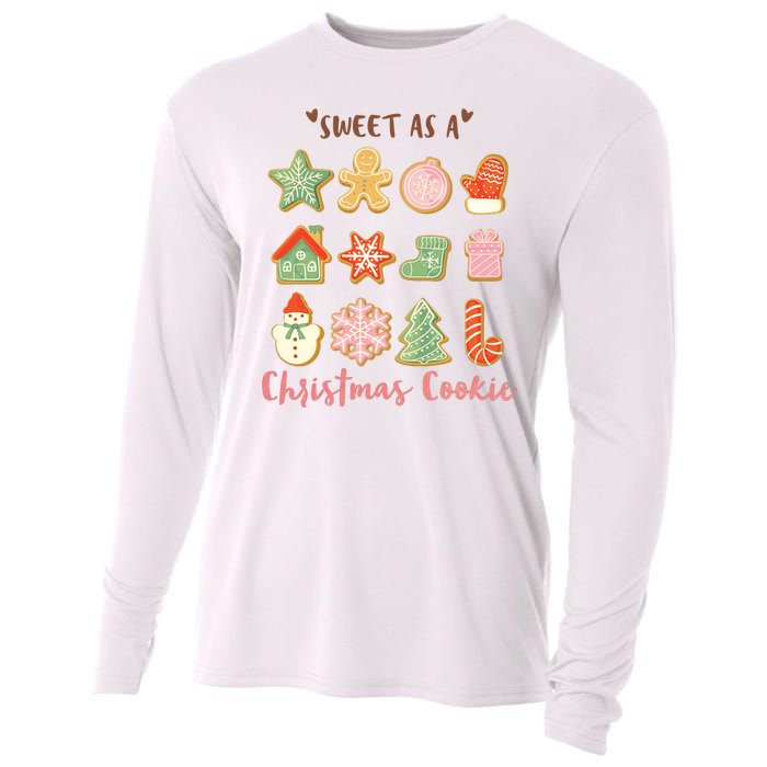 Sweet As A Christmas Cookie Cute Holiday Cooling Performance Long Sleeve Crew