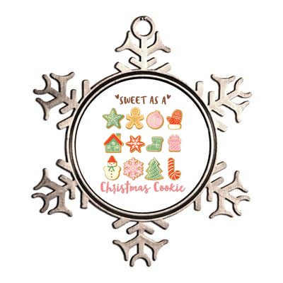 Sweet As A Christmas Cookie Cute Holiday Metallic Star Ornament