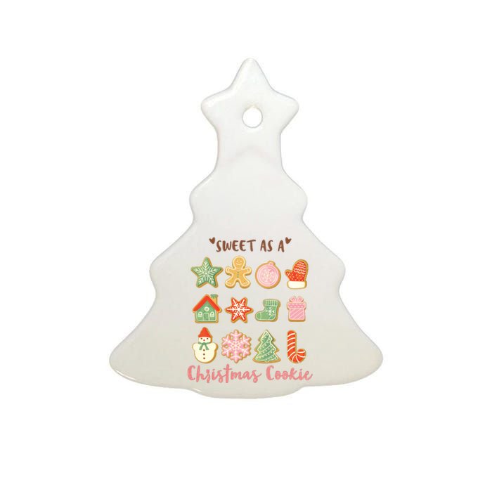 Sweet As A Christmas Cookie Cute Holiday Ceramic Tree Ornament