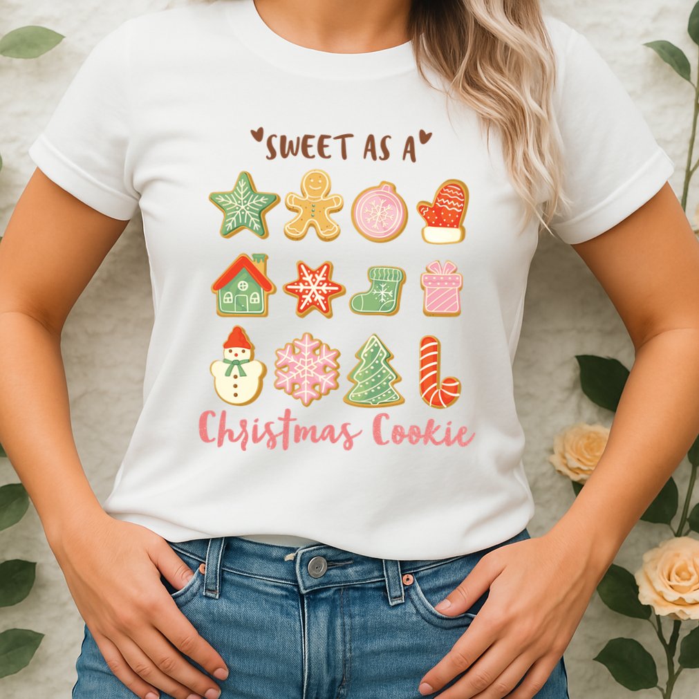 Sweet As A Christmas Cookie Cute Holiday Womens T-Shirt