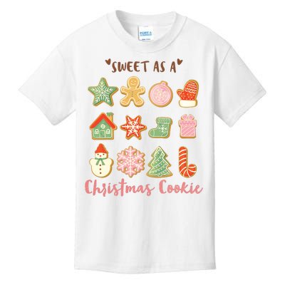 Sweet As A Christmas Cookie Cute Holiday Kids T-Shirt