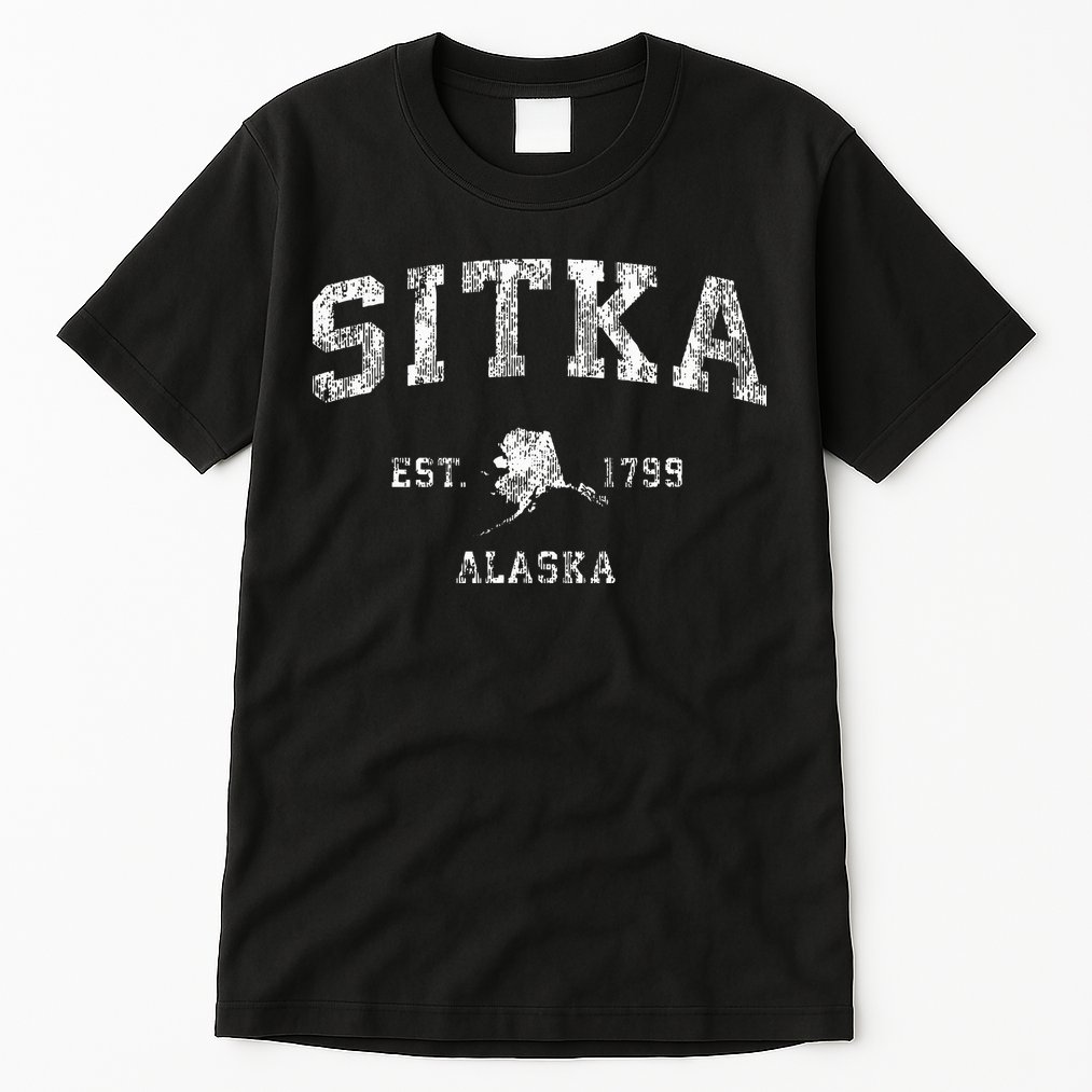 Sitka Alaska Ak Vintage Athletic Sports Design Tall T-Shirt