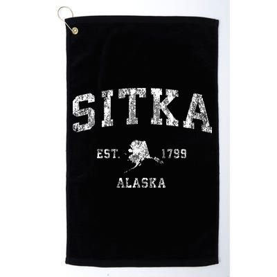Sitka Alaska Ak Vintage Athletic Sports Design Golf Towel