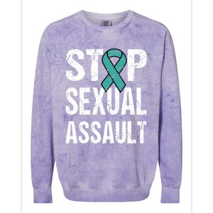 Sexual Assault Awareness Cool Gift Sexual Harasst Me Too Colorblast Crewneck Sweatshirt