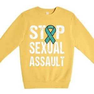 Sexual Assault Awareness Cool Gift Sexual Harasst Me Too Premium Crewneck Sweatshirt