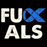Support ALS Awareness Month Costume Blue Ribbon Drawstring Bag