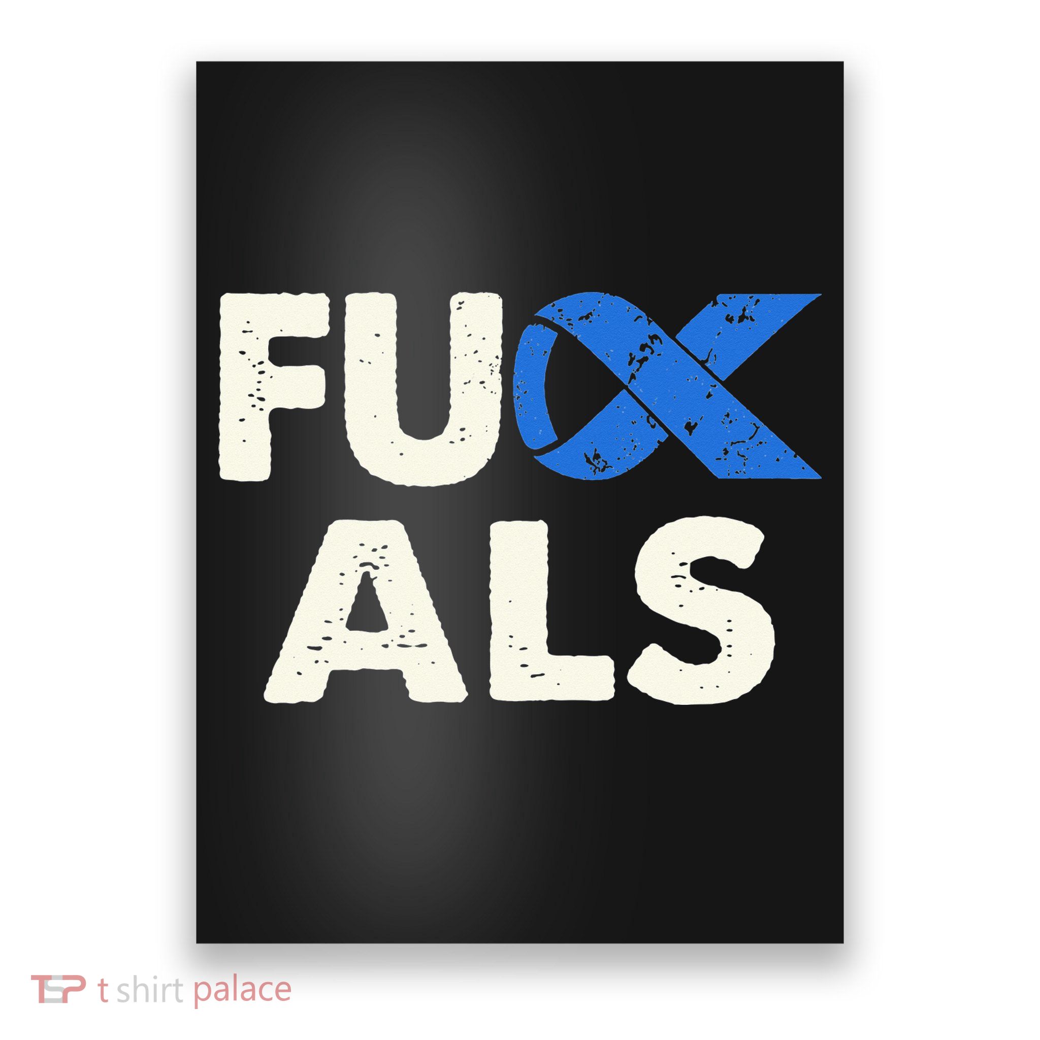 Support ALS Awareness Month Costume Blue Ribbon Poster