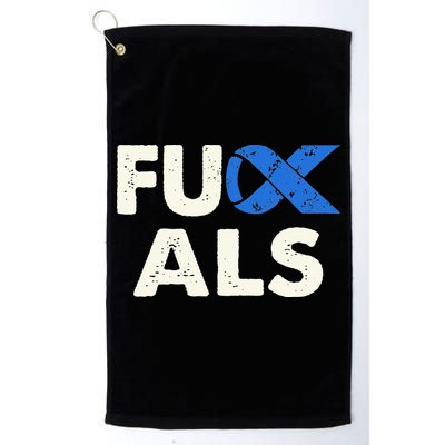 Support ALS Awareness Month Costume Blue Ribbon Golf Towel