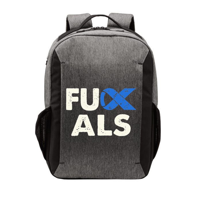 Support ALS Awareness Month Costume Blue Ribbon Vector Backpack