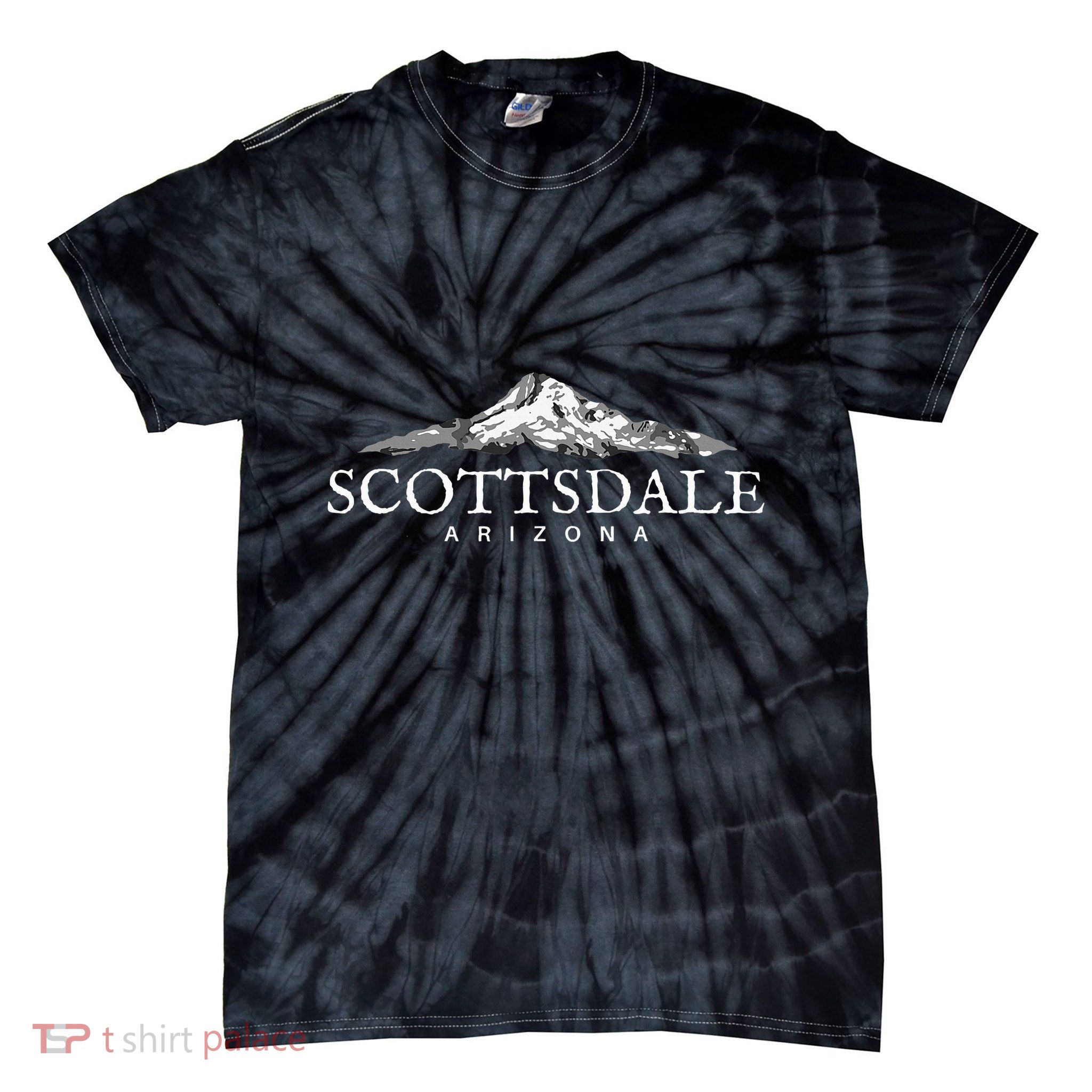 Scottsdale Az  Arizona Mountain Town Tie-Dye T-Shirt