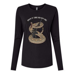 Second Amendment Anti Biden Don't Tread On Me Conservative 29 Womens Cotton Relaxed Long Sleeve T-Shirt