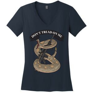 Second Amendment Anti Biden Don't Tread On Me Conservative 29 Women's V-Neck T-Shirt