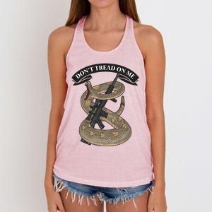 Second Amendment Anti Biden Don't Tread On Me Conservative 29 Women's Knotted Racerback Tank