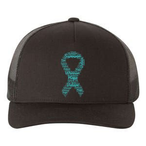 Sexual Assault And Violence Awareness Month Teal Ribbon Yupoong Adult 5-Panel Trucker Hat