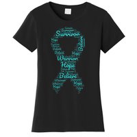 Sexual Assault And Violence Awareness Month Teal Ribbon Women's T-Shirt