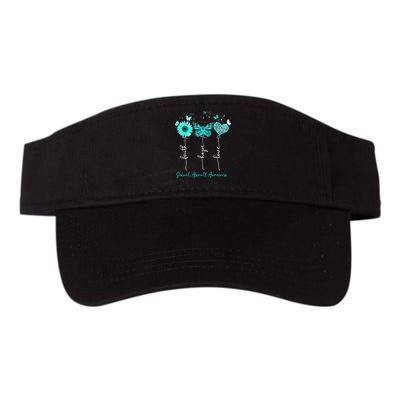 Sexual Assault Awareness Faith Hope Love Leopard Sunflower Valucap Bio-Washed Visor