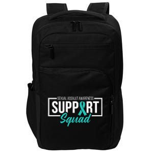 Sexual Assault Awareness Support Squad I Wear Teal Ribbon Impact Tech Backpack