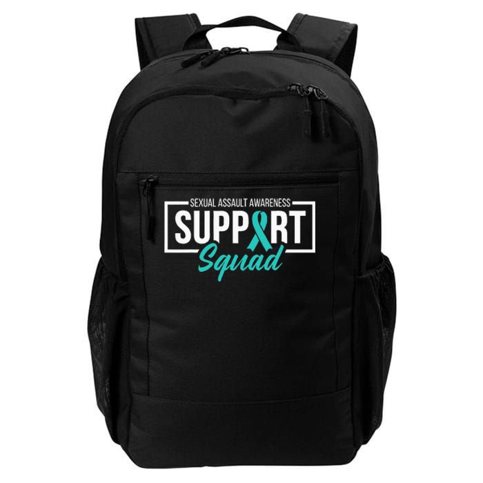 Sexual Assault Awareness Support Squad I Wear Teal Ribbon Daily Commute Backpack