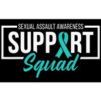 Sexual Assault Awareness Support Squad I Wear Teal Ribbon Bumper Sticker