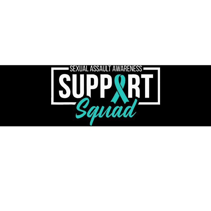 Sexual Assault Awareness Support Squad I Wear Teal Ribbon Bumper Sticker