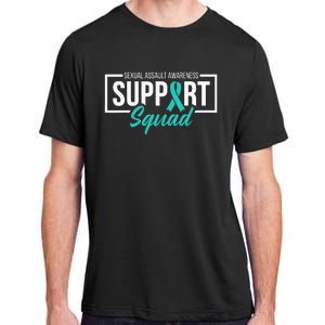 Sexual Assault Awareness Support Squad I Wear Teal Ribbon Adult ChromaSoft Performance T-Shirt