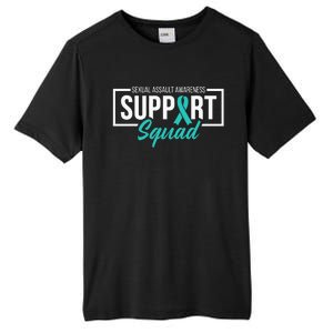 Sexual Assault Awareness Support Squad I Wear Teal Ribbon Tall Fusion ChromaSoft Performance T-Shirt