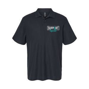 Sexual Assault Awareness Support Squad I Wear Teal Ribbon Softstyle Adult Sport Polo