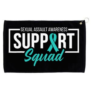 Sexual Assault Awareness Support Squad I Wear Teal Ribbon Grommeted Golf Towel