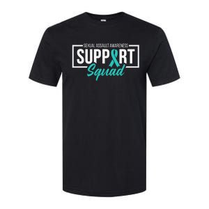 Sexual Assault Awareness Support Squad I Wear Teal Ribbon Softstyle CVC T-Shirt