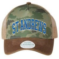 St Andrews Arched Blue Text Legacy Tie Dye Trucker Hat