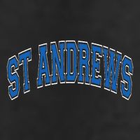 St Andrews Arched Blue Text Cool Comfort Performance Bucket Hat