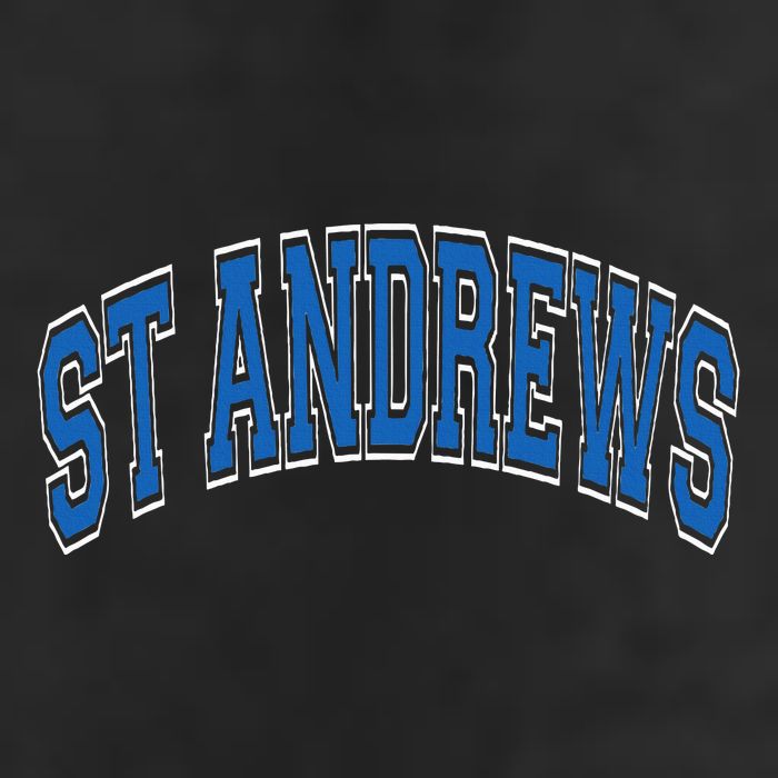 St Andrews Arched Blue Text Cool Comfort Performance Bucket Hat