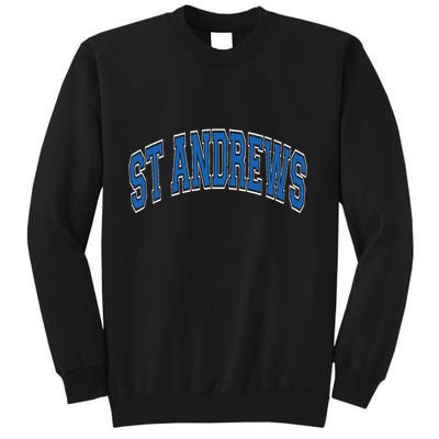 St Andrews Arched Blue Text Sweatshirt