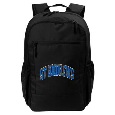 St Andrews Arched Blue Text Backpack