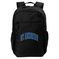 St Andrews Arched Blue Text Backpack