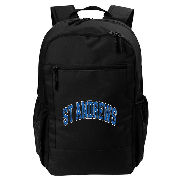 St Andrews Arched Blue Text Backpack