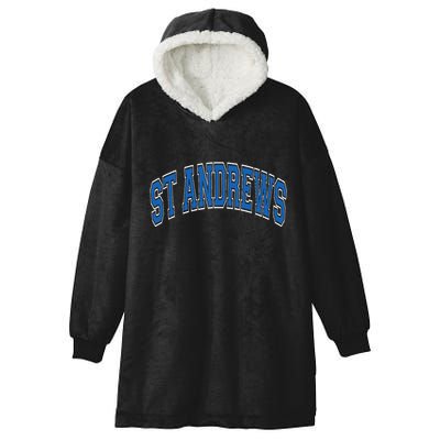 St Andrews Arched Blue Text Hooded Wearable Blanket