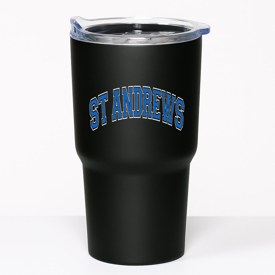 St Andrews Arched Blue Text Tumbler