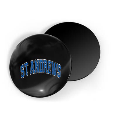 St Andrews Arched Blue Text Magnet