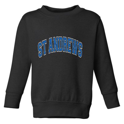St Andrews Arched Blue Text Toddler Sweatshirt