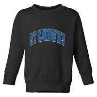 St Andrews Arched Blue Text Toddler Sweatshirt