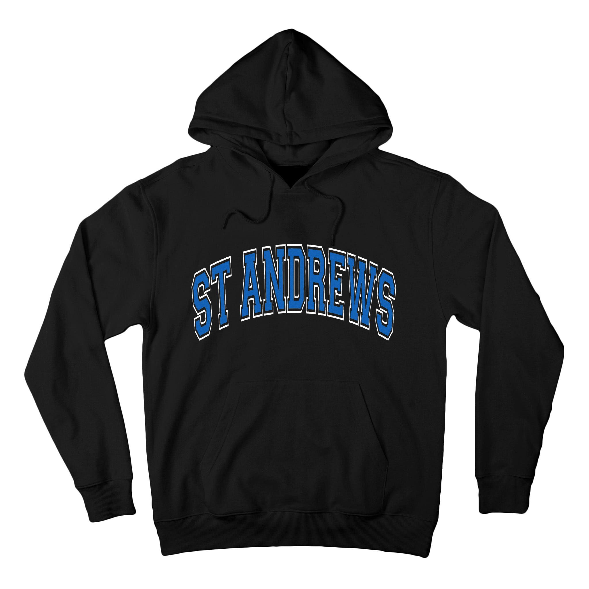 St Andrews Arched Blue Text Tall Hoodie