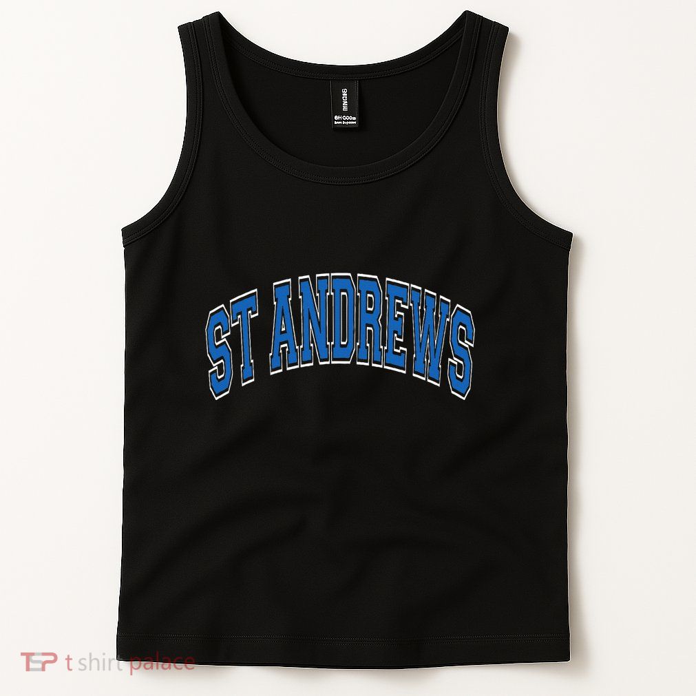 St Andrews Arched Blue Text Tank Top