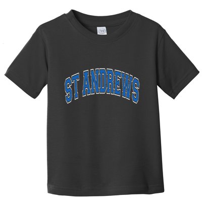 St Andrews Arched Blue Text Toddler T-Shirt