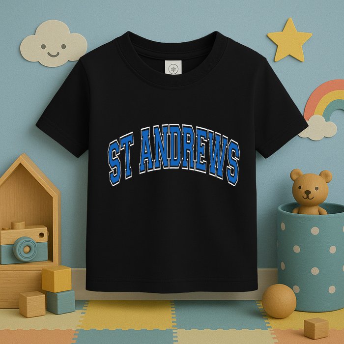 St Andrews Arched Blue Text Toddler T-Shirt