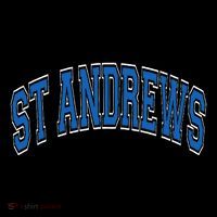 St Andrews Arched Blue Text Zip Tote Bag